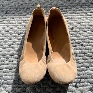 NEW J. Crew Anya Suede Beige Ballet Flats | Size 7
